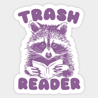 Trash Reader / Bookish Raccoon Shirt / Trash Reader Romance Goblincore Fan / Gift For Book Lover / Funny Trash Panda Sticker